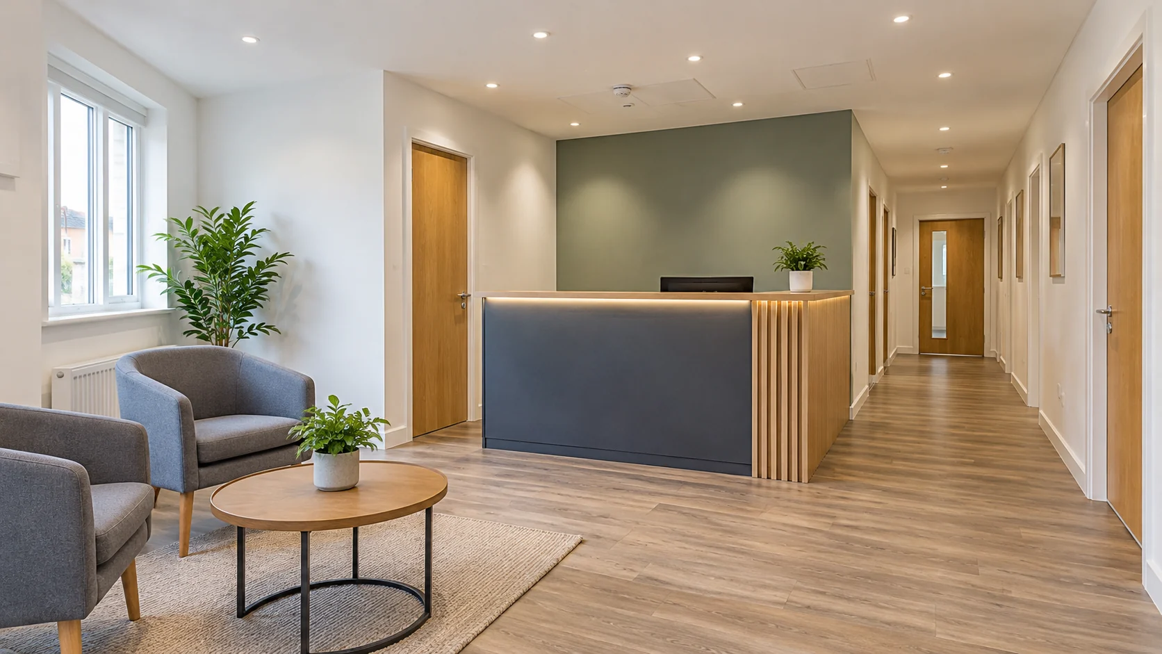 Small office reception and circulation area suitable for a commercial condition report